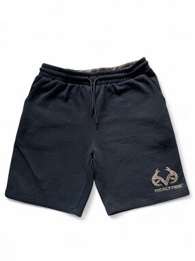 Realtree size medium Black Athletic Drawstring Shorts with Logo